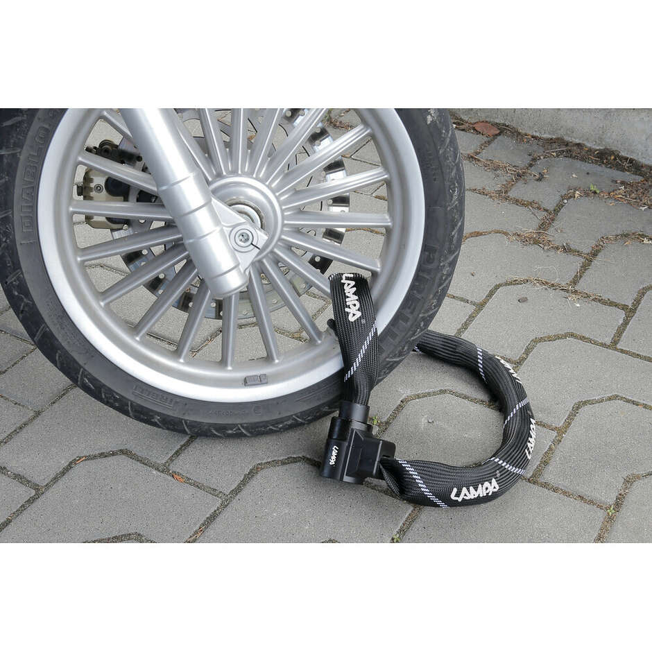 Anti-theft Chain with Lampa Taipan Arched Padlock 90 cm