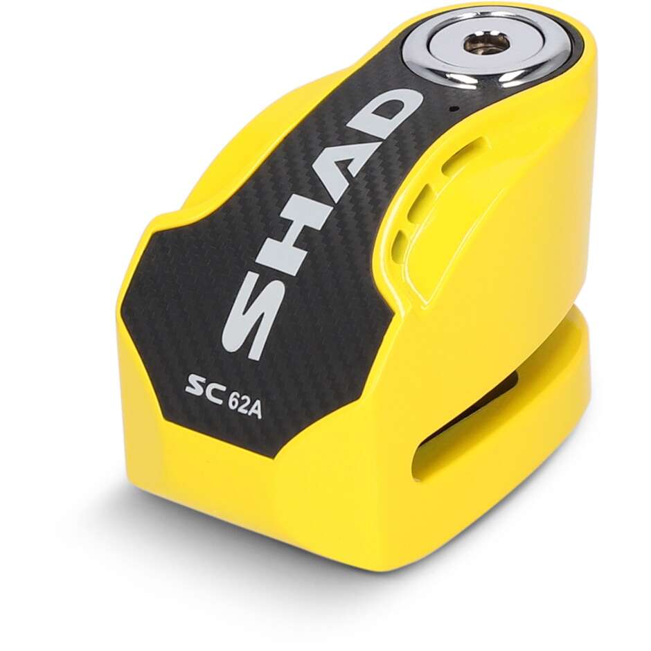 Antifurto Blocca Disco Sonoro 120dB Shad SC62A Giallo - Perno 10mm