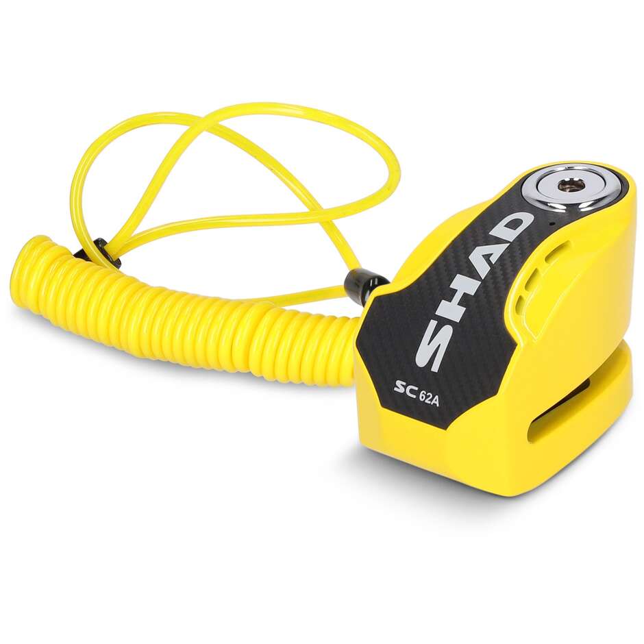 Antifurto Blocca Disco Sonoro 120dB Shad SC62A Giallo - Perno 10mm