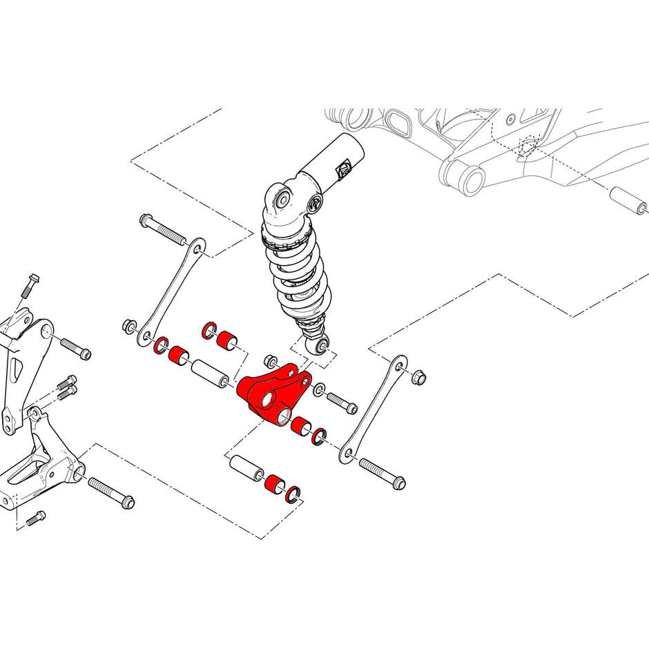 AP004 Ducati Panigale V4 - Streetfighter V4 CNC Racing Gold Rear Suspension Balancer