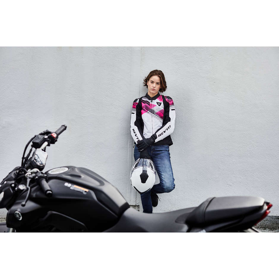APEX H2O Blouson Moto Sport Femme Noir Rose Femme