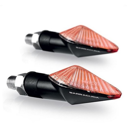 Approved Motorcycle Arrows Indicators Directional Barracuda Mini Viper Universal Carbon look (Long Pair)