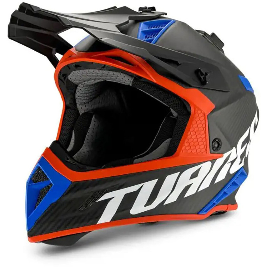 Aprilia Tuareg Full Carbon Fiber Motocross Helmet, Matte Black, Red, Blue