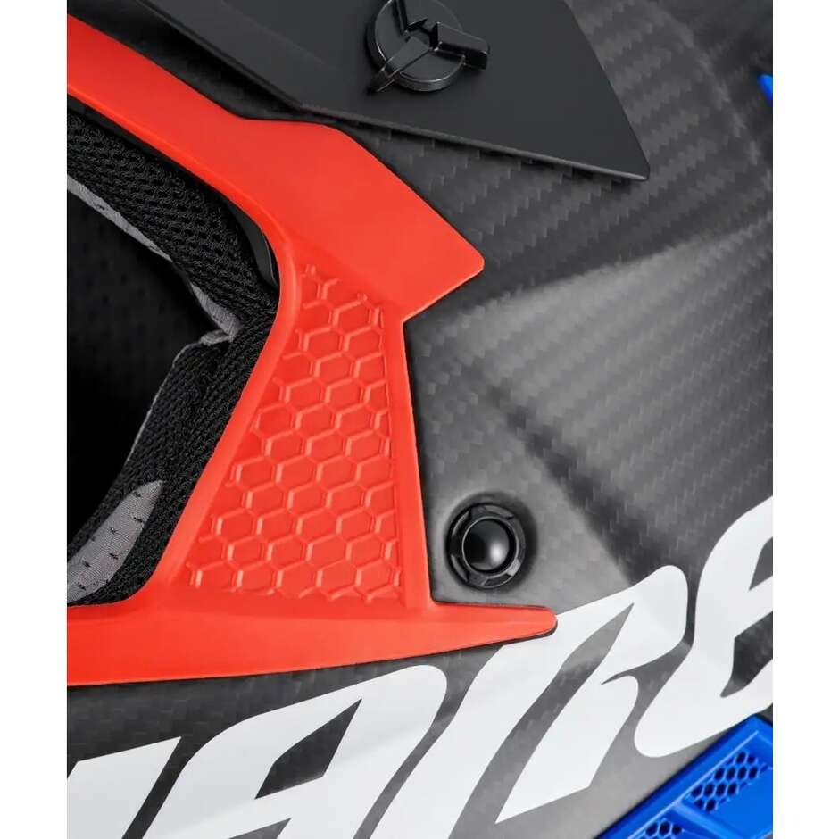 Aprilia Tuareg Full Carbon Fiber Motocross Helmet, Matte Black, Red, Blue
