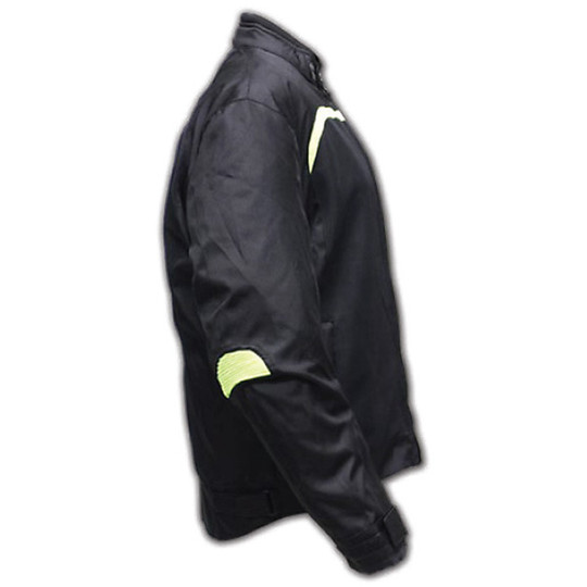 Arlen Ness 2.0 10411 Perforated Summer Technical Motorcycle Jacket Black Yellow Fluo