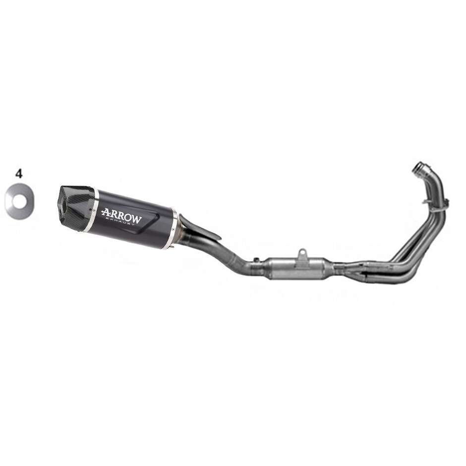 Arrow Approved Complete Exhaust with Indy Race EVO Dark Aluminium Terminal for Yamaha TRACER 9 All Version (25)