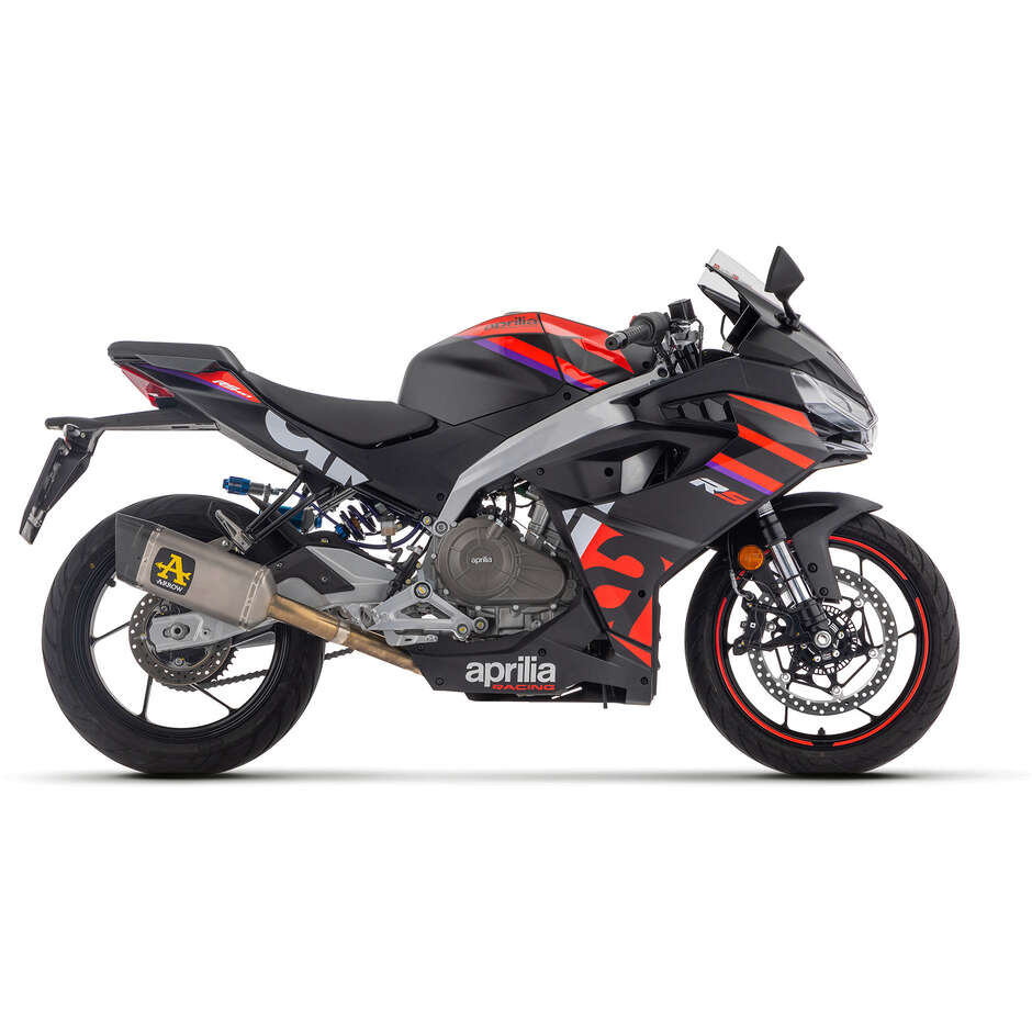 Arrow approved complete exhaust with titanium Pista silencer for Aprilia RS 457 (24-25)