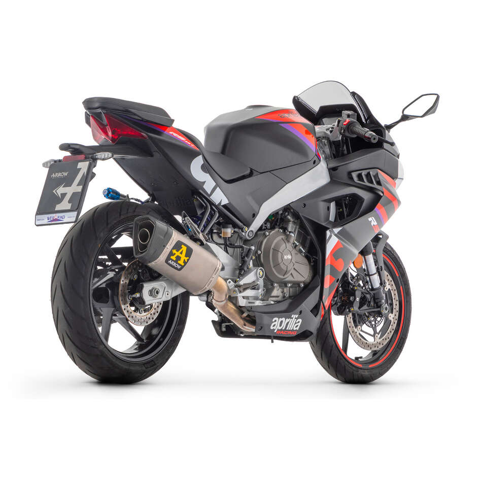 Arrow approved complete exhaust with titanium Pista silencer for Aprilia RS 457 (24-25)