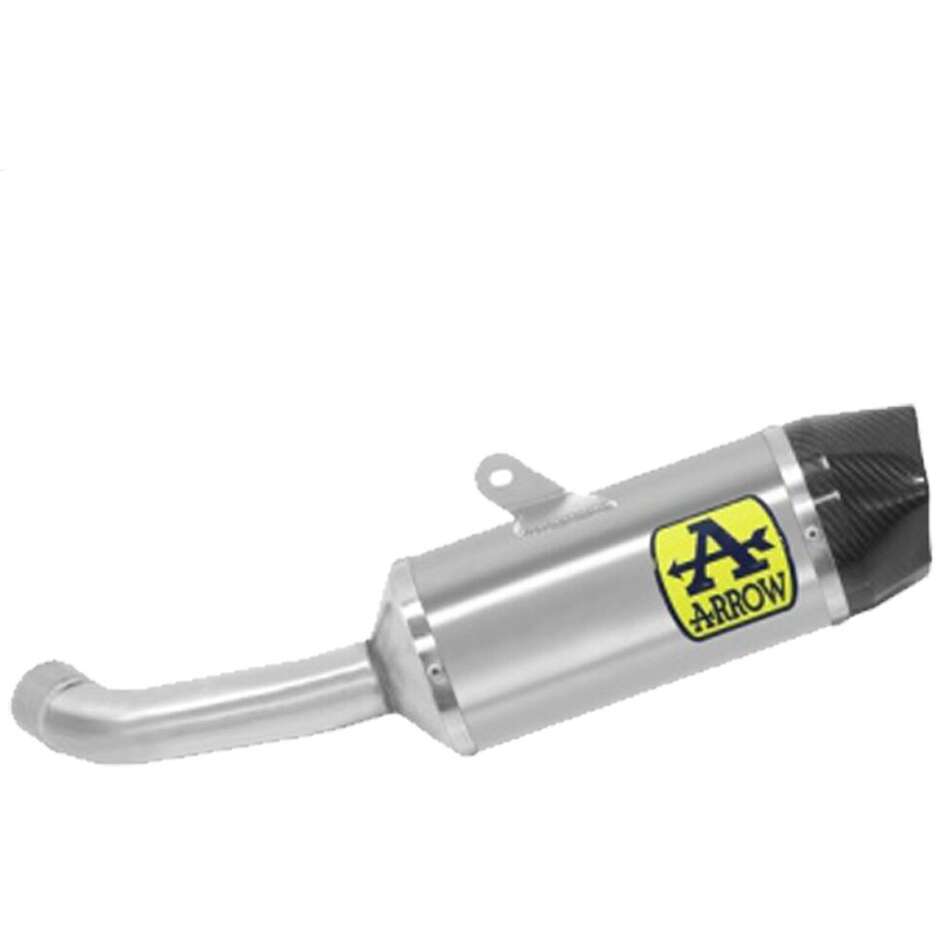 Arrow Indy Race aluminum exhaust with carby end cap for Husqvarna Svartpilen / Vitpilen 125 (21-23)