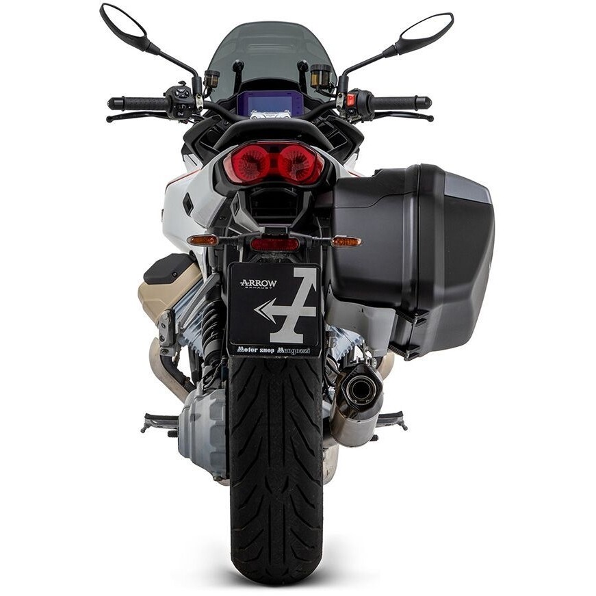 Arrow Indy-Race aluminum exhaust with carby end cap for Moto Guzzi V100 Mandello (23-24)