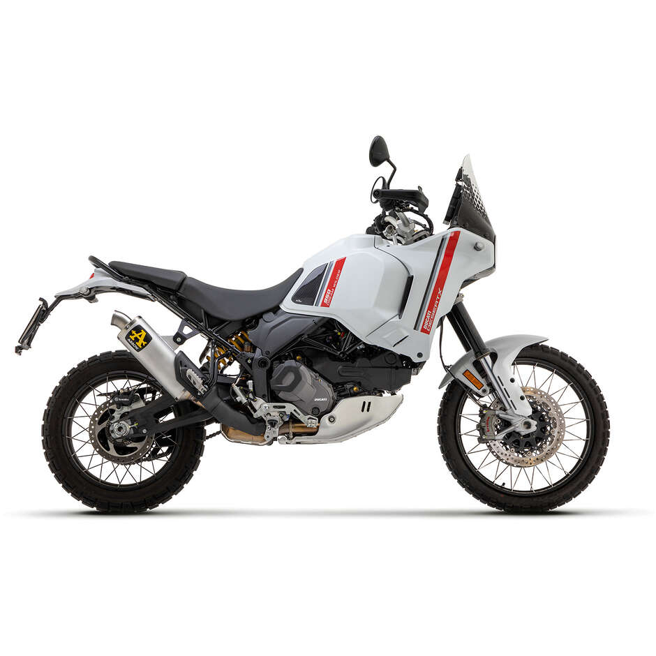 Arrow Indy Race aluminum exhaust with stainless steel end cap for Ducati Desert X 950 (22-25)