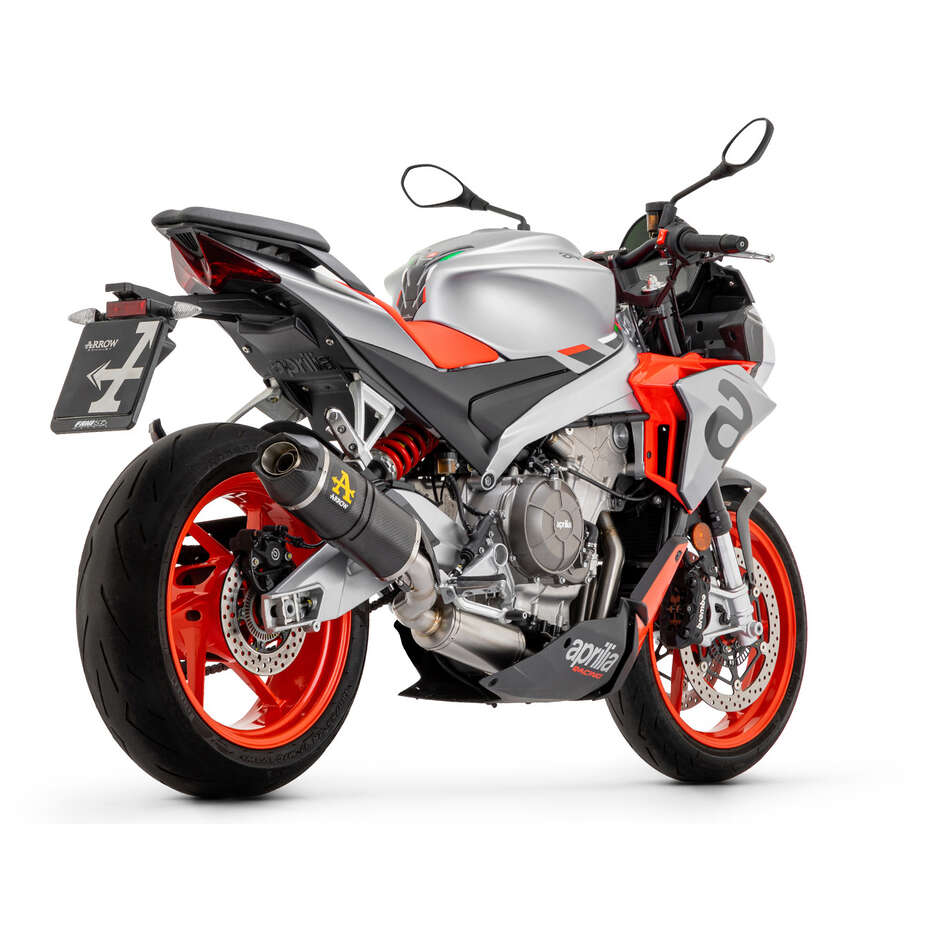 Arrow Indy-Race carbon exhaust with carby end cap for Aprilia RS 660 / (20-24); TUONO 660 (21-24)