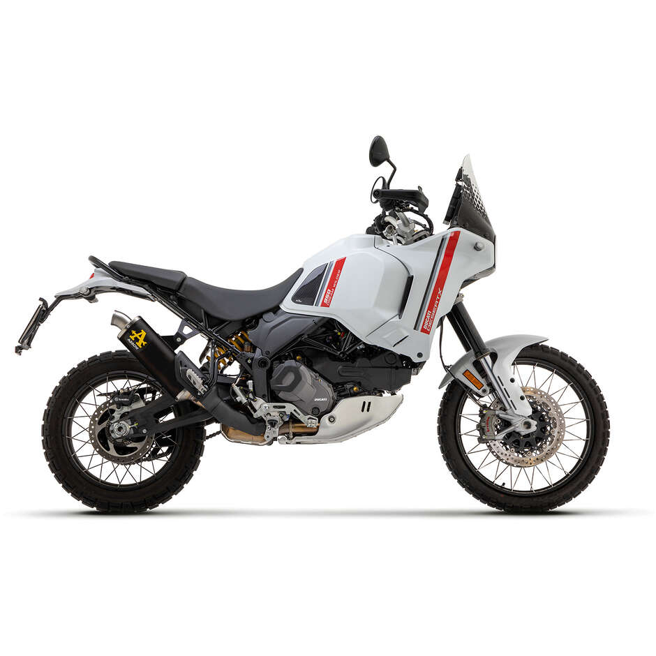 Arrow Indy Race Dark Aluminum Exhaust with Stainless Steel End Cap for Ducati Desert X 950 (22-24)