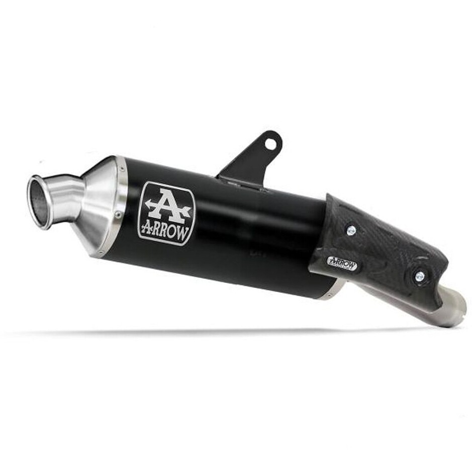 Arrow Indy Race Dark Aluminum Exhaust with Stainless Steel End Cap for Honda XL 750 TRANSALP (23-24)