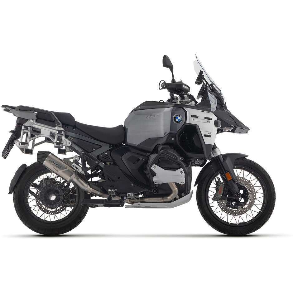 Arrow Indy Race EVO aluminum exhaust with carby end cap for BMW R 1300 GS / R 1300 GS Adventure (24-25); R 1300 R / RS (2025)