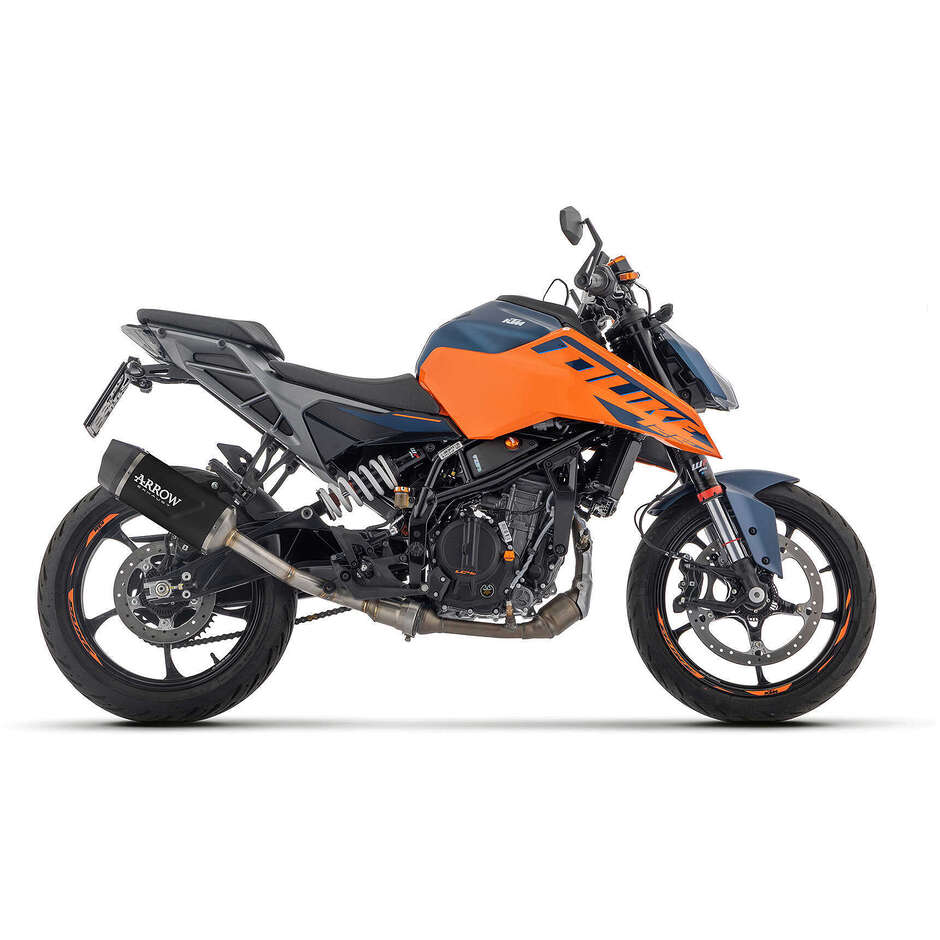 Arrow Indy Race EVO Dark Aluminum Exhaust Muffler with Carby End Cap KTM DUKE 125 / 390 (24-25)