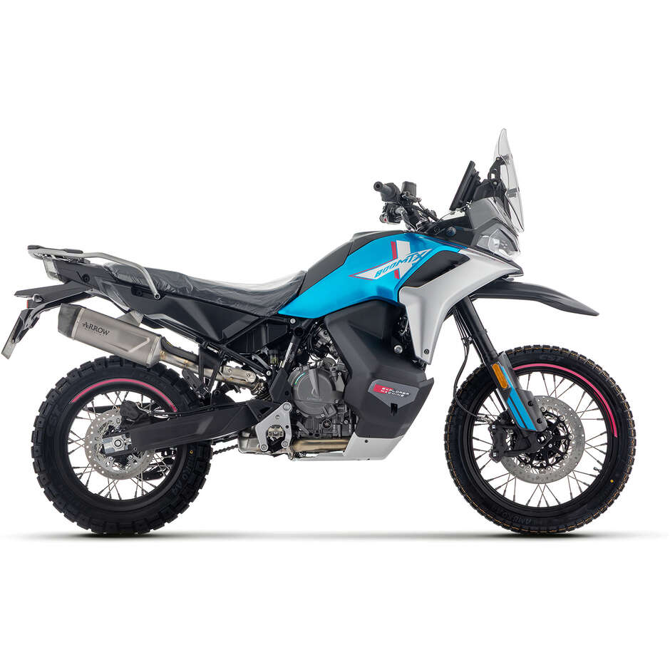 Arrow Indy Race EVO Dark Aluminum Exhaust with Carby End Cap For CF Moto 800 MT-X (25)