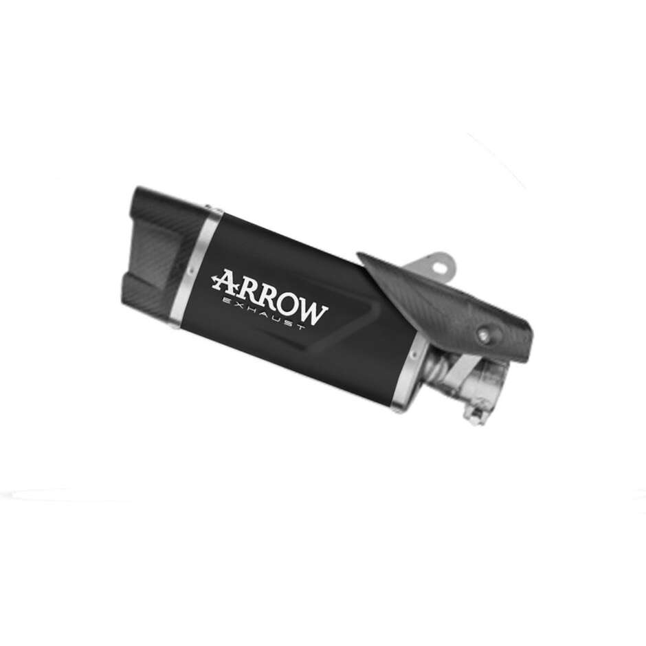 Arrow Indy Race EVO Dark Aluminum Exhaust with Carby End Cap for Yamaha YZF R1 (15-25)