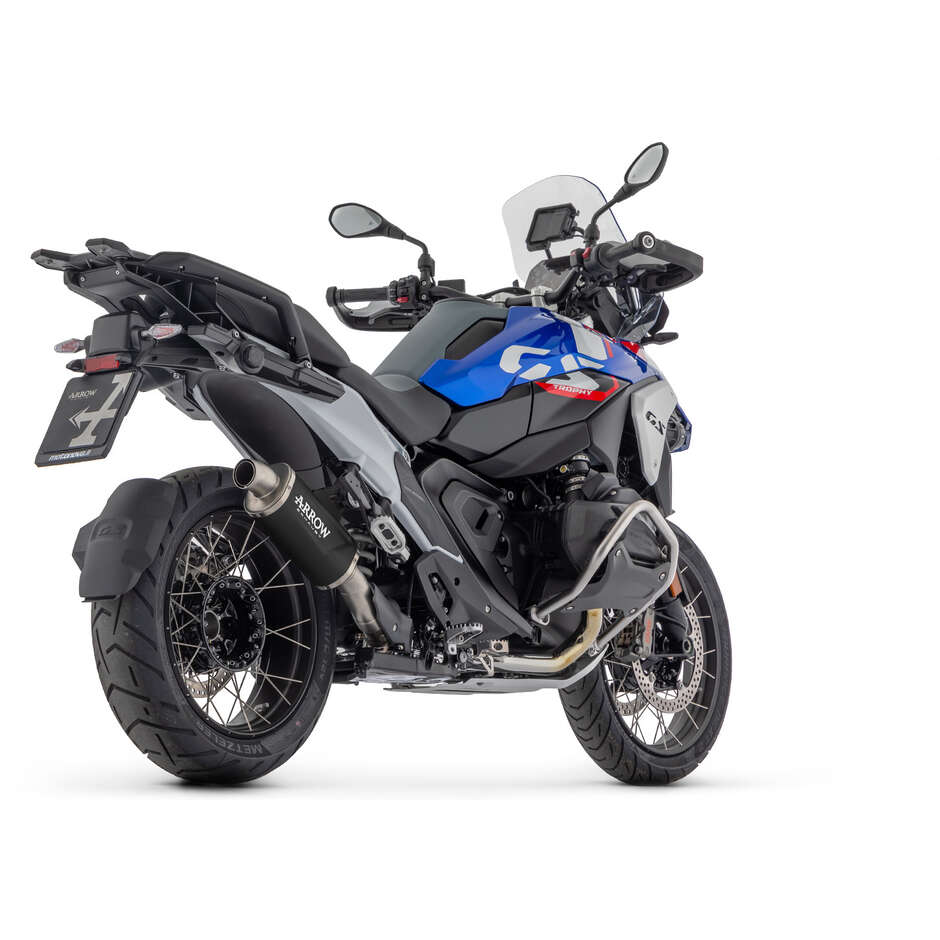 Arrow Indy Race EVO Dark Aluminum Exhaust with Stainless Steel End Cap for BMW R 1300 GS / R 1300 GS Adventure (24-25); R 1300 R / RS (25)