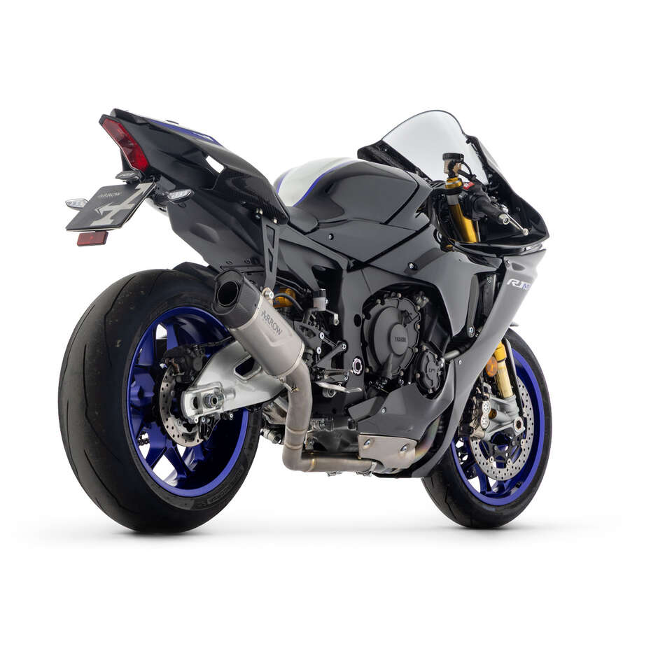 Arrow Indy Race EVO titanium exhaust with carbon end cap for Yamaha YZF R1 (15-25)