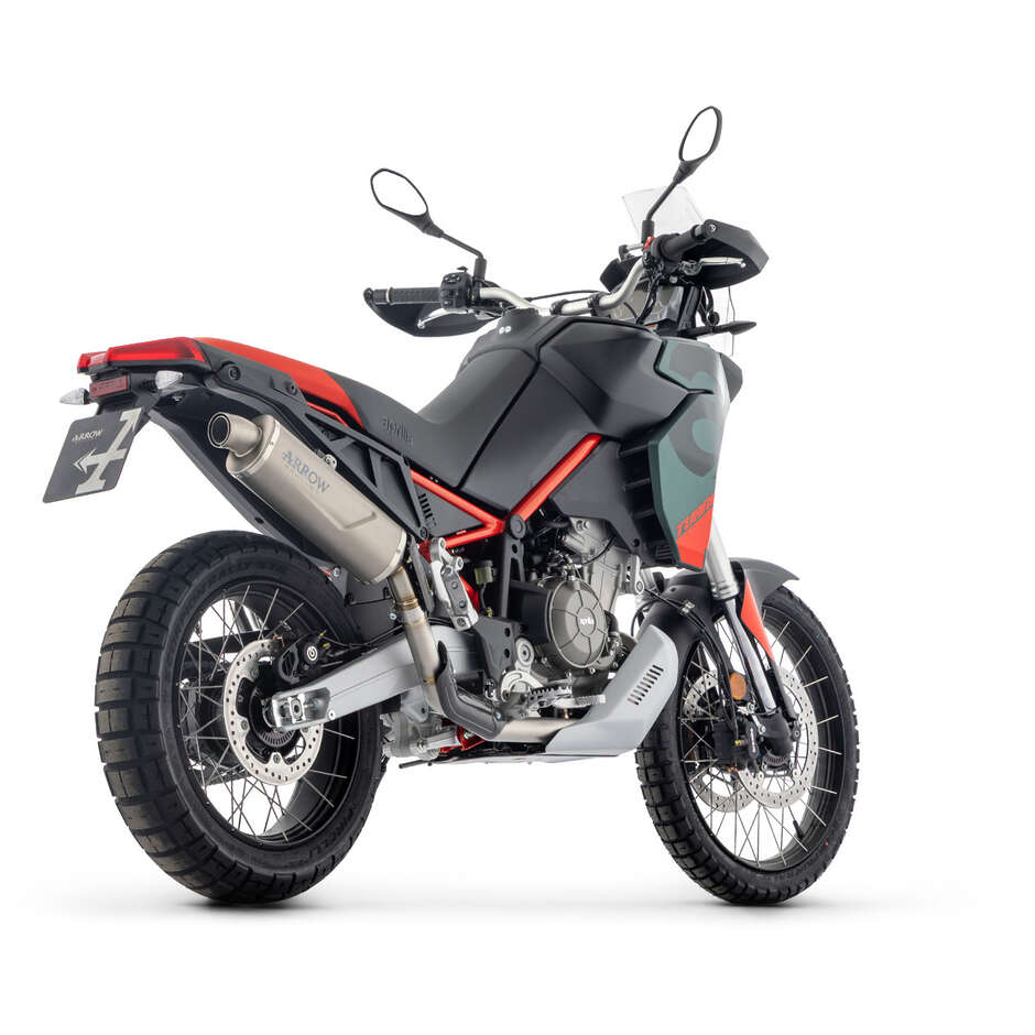 Arrow Indy Race EVO titanium exhaust with stainless steel end cap for Aprilia TUAREG 660 (22-24)