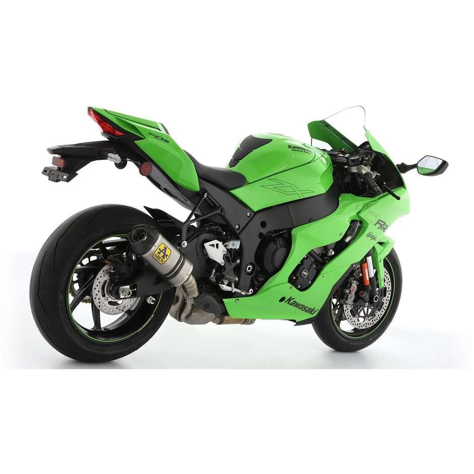 Arrow Indy Race titanium exhaust with carby end cap and titanium link pipe For Kawasaki ZX-10R / RR (21-24)
