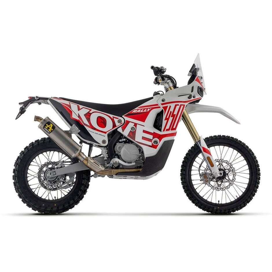 Arrow Indy Race titanium exhaust with titanium end cap for Kove 450 Rally (23-26)