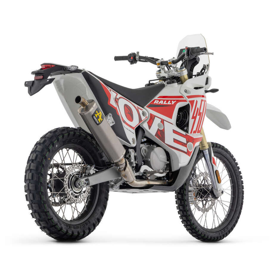Arrow Indy Race titanium exhaust with titanium end cap for Kove 450 Rally (23-26)