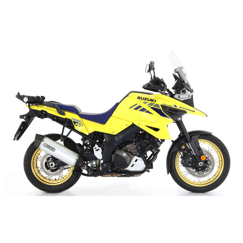 Arrow Maxi Race-Tech Aluminiumauspuff mit Vergaser-Endkappe für Suzuki V-STROM 1000 (14-20); V-STROM 1050 (20-24)