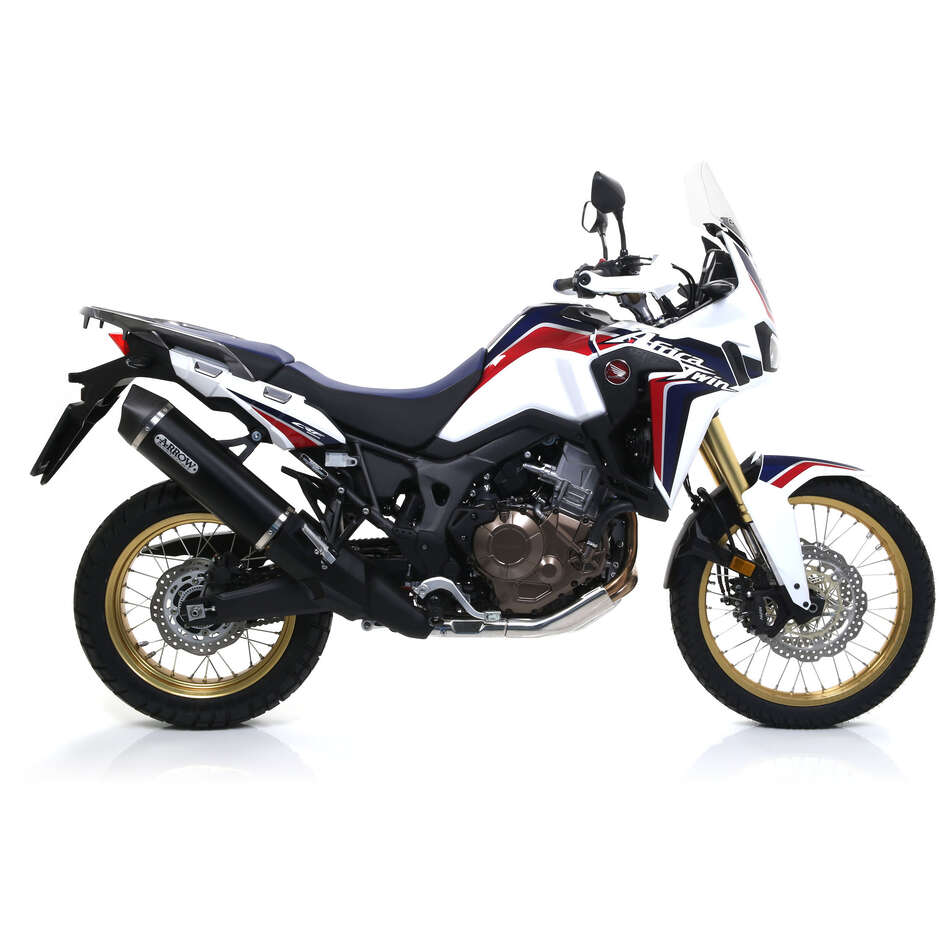 Arrow Maxi Race-Tech Dark Aluminum Exhaust with Carby End Cap for BMW F 650 GS (08-12); F 800 GS / Adventure (08-16); F 850 GS / Adventure (17-18)