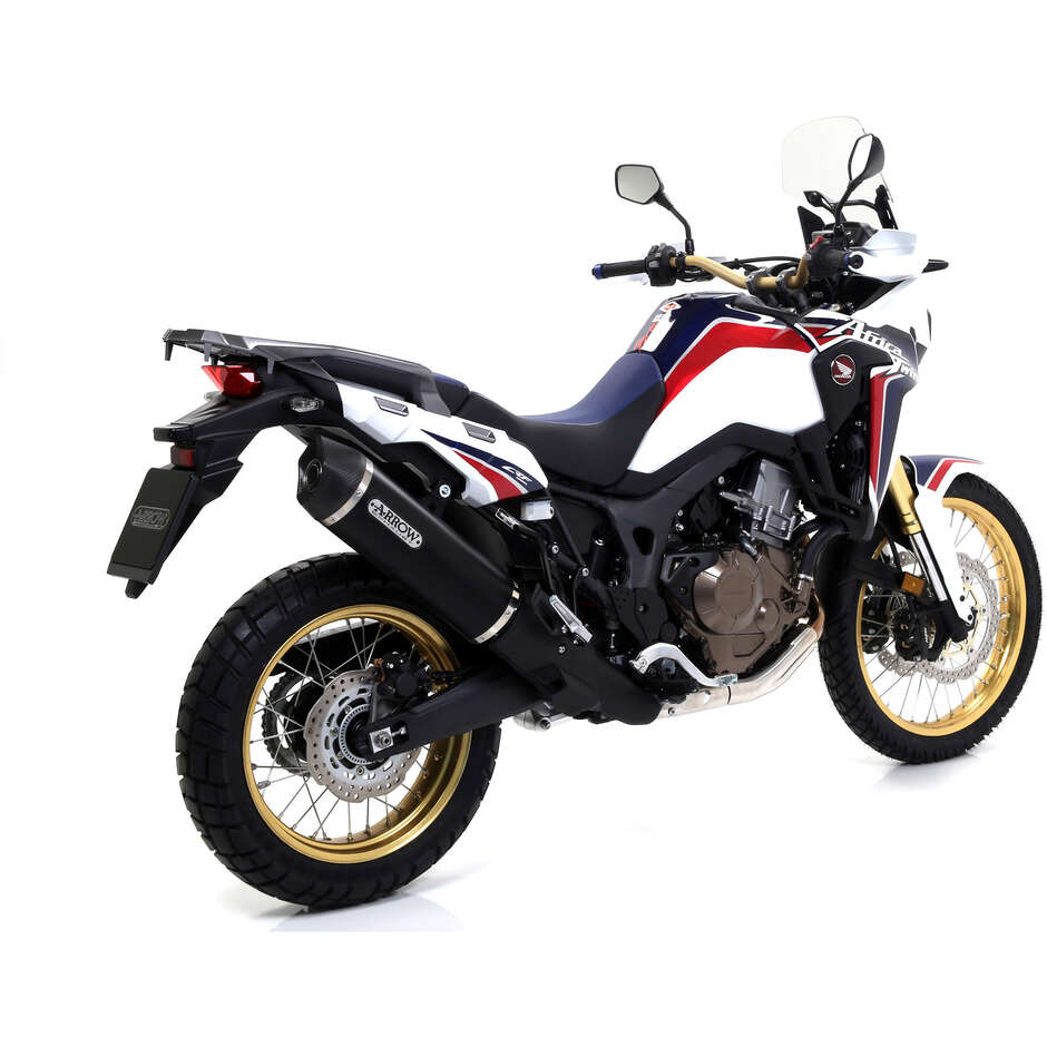 Arrow Maxi Race-Tech Dark Aluminum Exhaust with Carby End Cap for BMW F 650 GS (08-12); F 800 GS / Adventure (08-16); F 850 GS / Adventure (17-18)