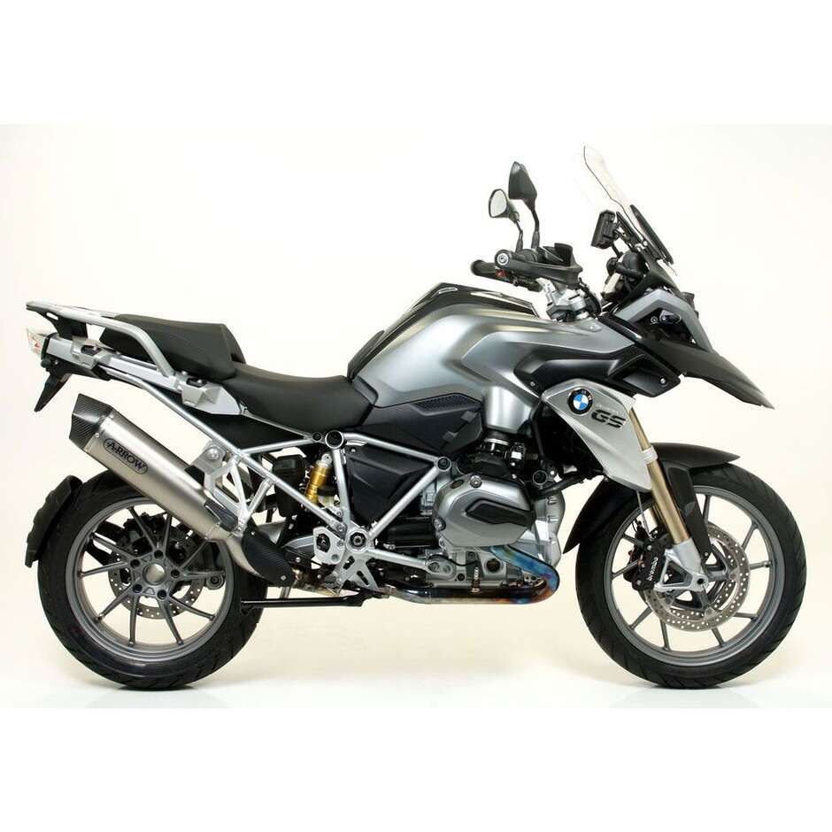 Arrow Maxi Race-Tech titanium exhaust with carbon fiber end cap for BMW R 1200 GS / Adventure (13-18); R 1250 GS / Adventure (19-24)