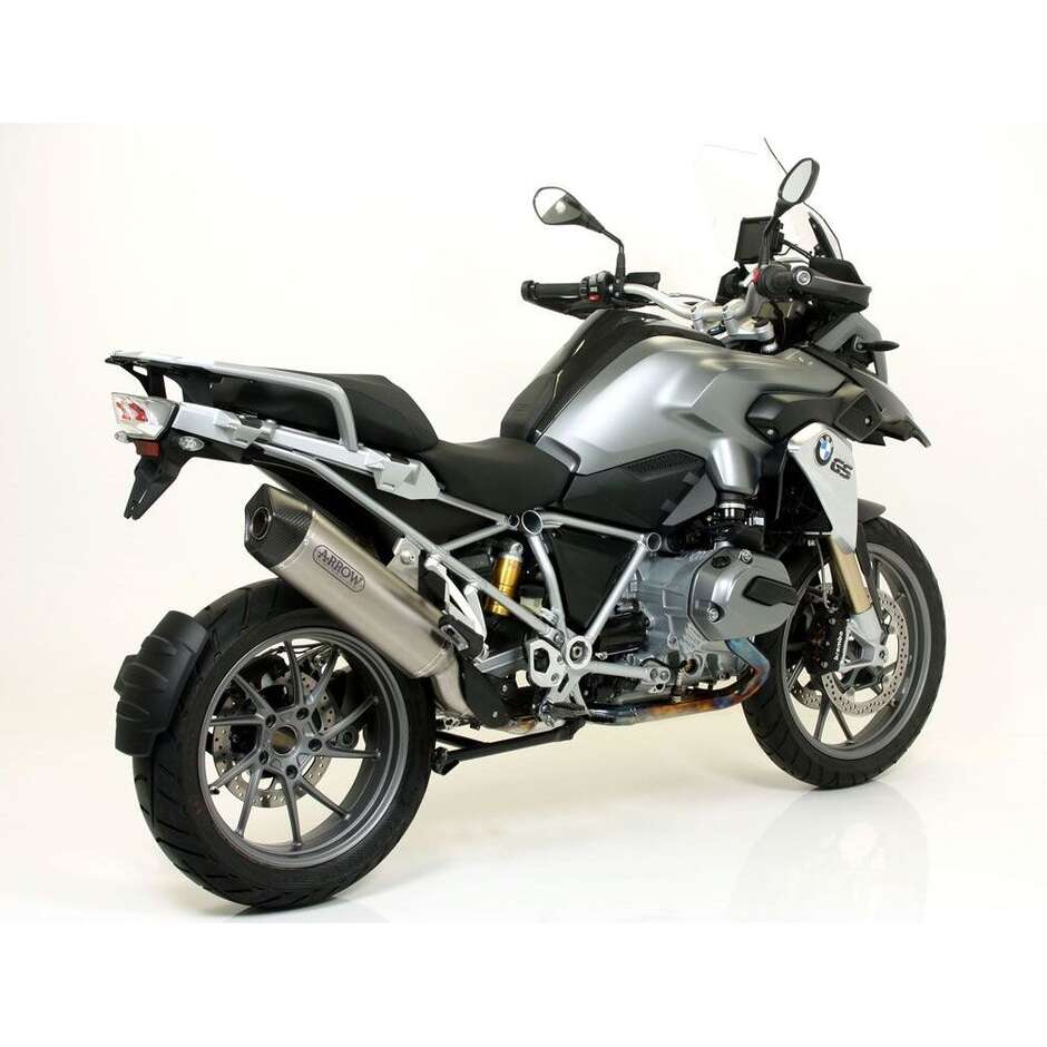 Arrow Maxi Race-Tech titanium exhaust with carbon fiber end cap for BMW R 1200 GS / Adventure (13-18); R 1250 GS / Adventure (19-24)