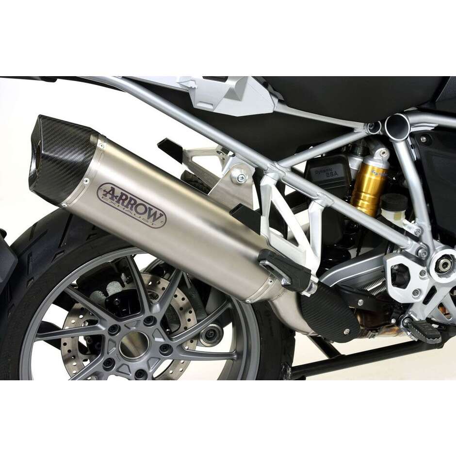 Arrow Maxi Race-Tech titanium exhaust with carbon fiber end cap for BMW R 1200 GS / Adventure (13-18); R 1250 GS / Adventure (19-24)