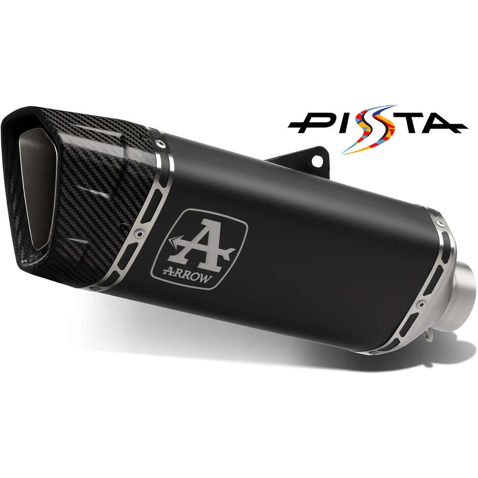 Arrow Pista Dark Titanium Exhaust with Stainless Steel Link Pipe For RSV4 1100 Factory (21-24); Tuono V4 1100 (21-25); RSV4 1100 (25)