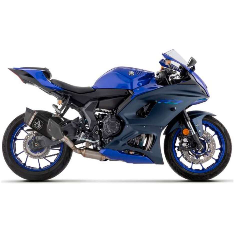 Arrow Pista Dark Titanium Full Exhaust with Carby End Cap for Yamaha YZF R7 (21-24)