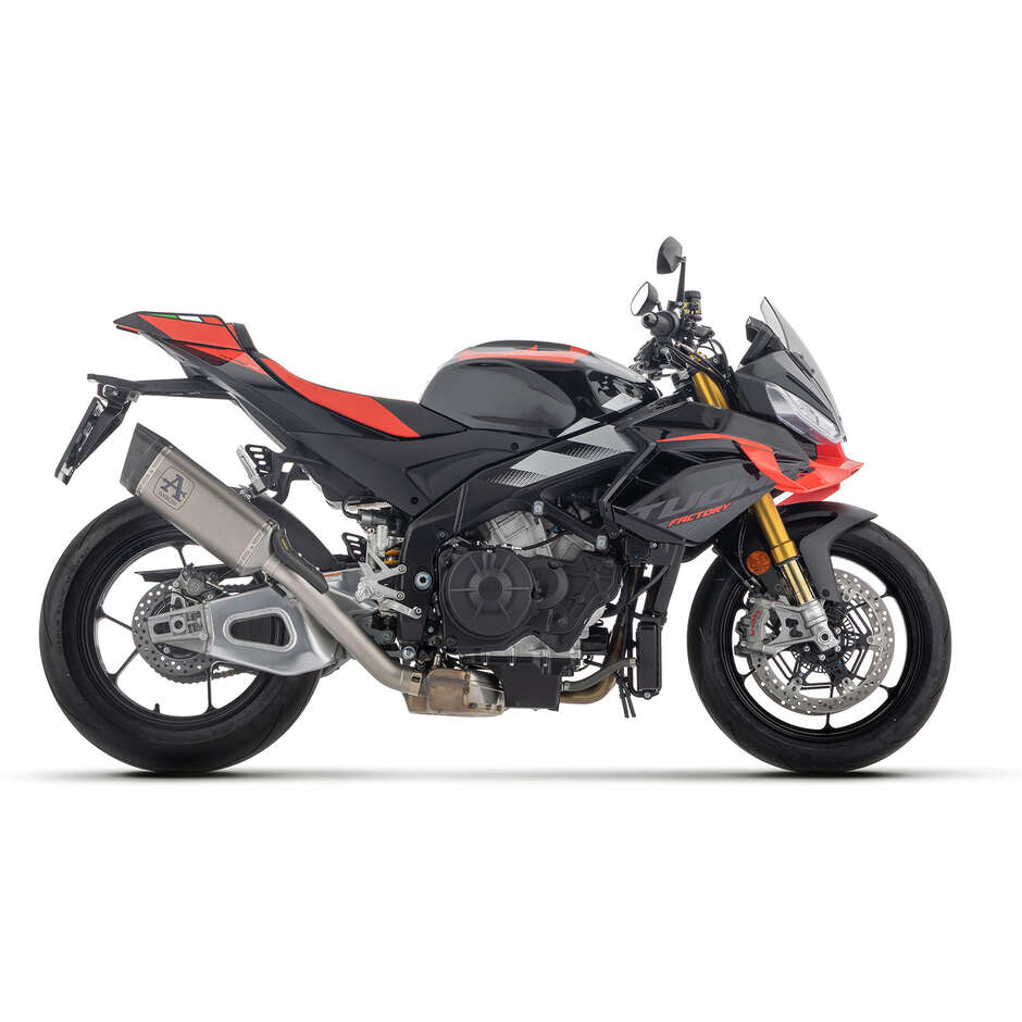Arrow Pista titanium exhaust with stainless steel link pipe Aprilia RSV4 1100 Factory (21-24); Tuono V4 1100 (21-25); RSV4 1100 (25)
