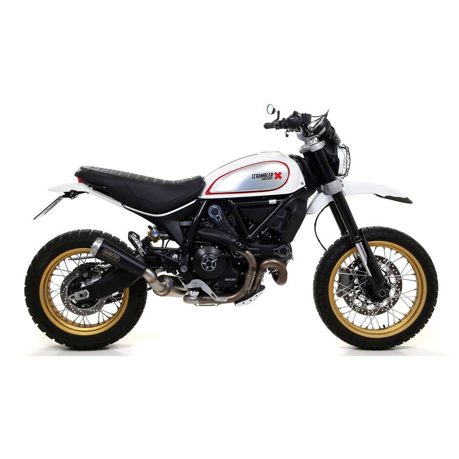 Arrow Pro-Race Nichrom Dark Exhaust for Ducati Scrambler 800 Desert Sled (17-20)