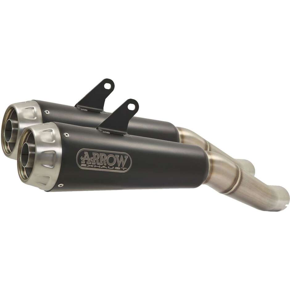 Arrow Pro-Race Nichrom Dark Exhaust Mufflers (Right+Left) For Ducati Scrambler 1100 (18-20)