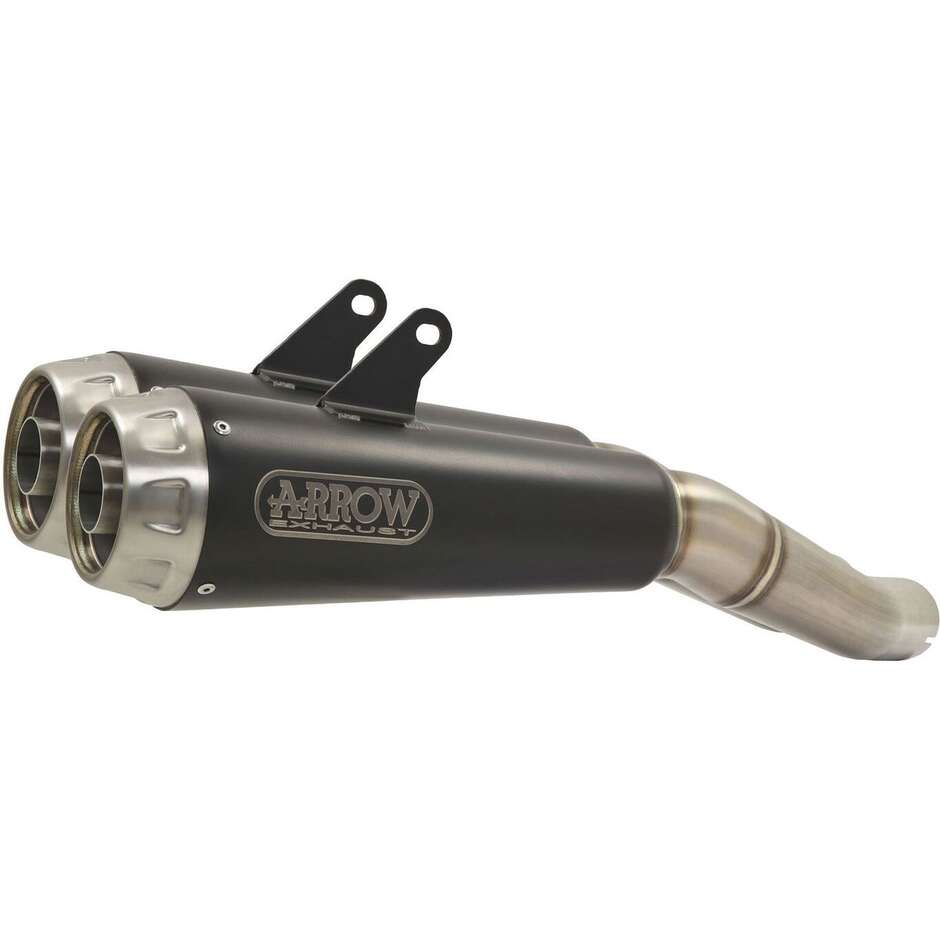 Arrow Pro-Racing nichrome Dark silencers (Rh+Lh) For Triumph BONNEVILLE T120 (16-19); BONNEVILLE T100 T100 (17-20)