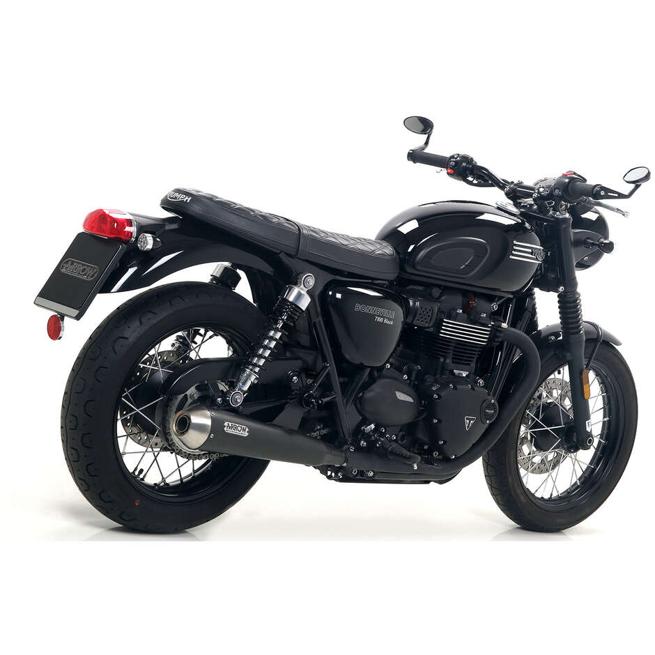 Arrow Pro-Racing nichrome Dark silencers (Rh+Lh) For Triumph BONNEVILLE T120 (16-19); BONNEVILLE T100 T100 (17-20)