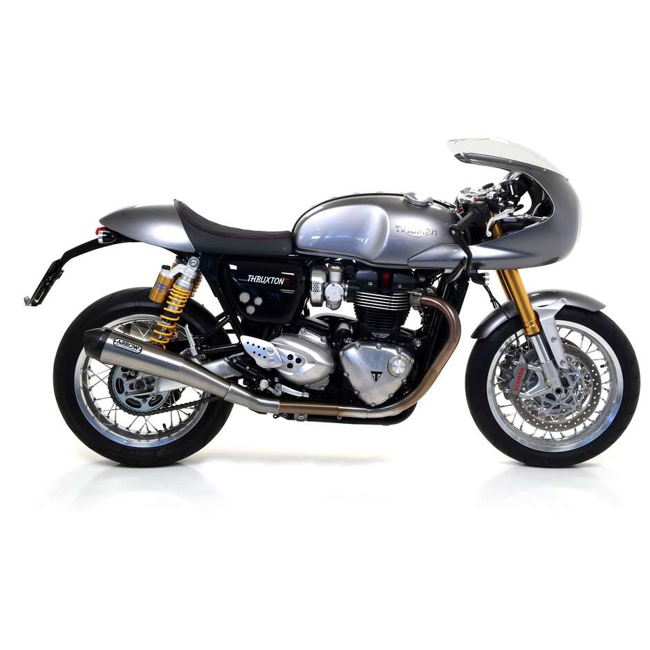 Arrow Pro-Racing nichrome silencers (Rh+Lh) with carby end cap For Triumph THRUXTON 1200 / 1200 R (16-20); THRUXTON 1200 RS (20-23)