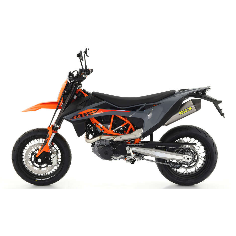Arrow Race-Tech aluminum exhaust with carby end cap for KTM 690 SMC R / Enduro 690 R (19-24); GAS GAS ES 700 (22-24)