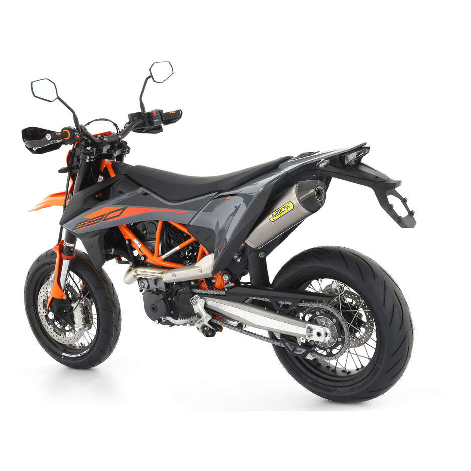 Arrow Race-Tech aluminum exhaust with carby end cap for KTM 690 SMC R / Enduro 690 R (19-24); GAS GAS ES 700 (22-24)