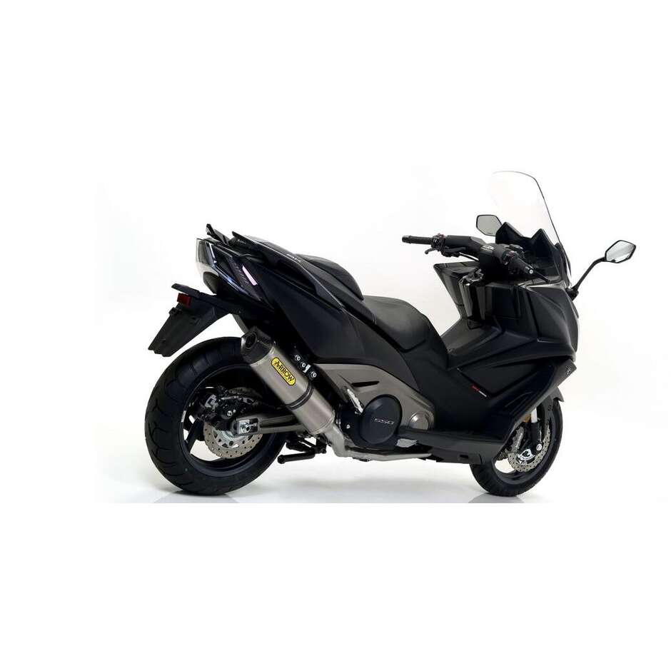 Arrow Race-Tech aluminum exhaust with carby end cap for Kymco AK 550 (17-20)