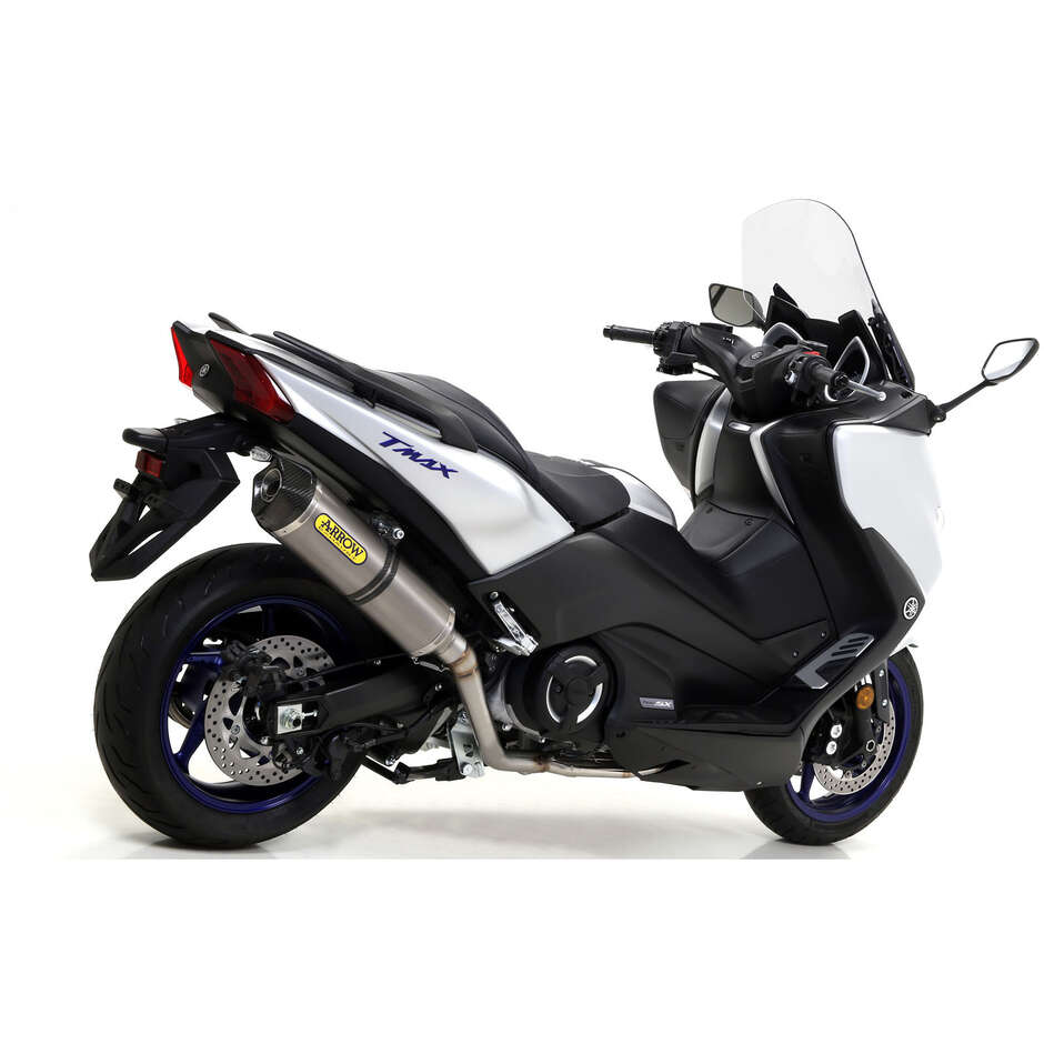 Arrow Race-Tech aluminum exhaust with carby end cap for Yamaha TMAX 530 (17-19) / TMAX 560 (20-24)