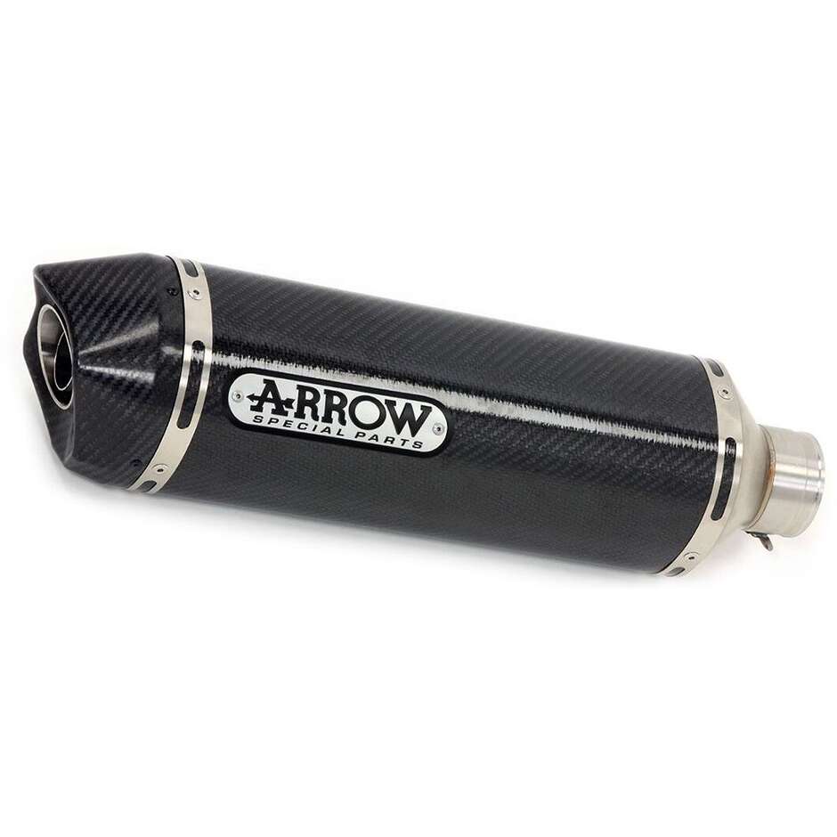 Arrow Race-Tech Approved carbon exhaust with carby end cap for Aprilia RSV 4 1000 (09-15); Tuono V4R (11-15); RSV 4 1000 RR / Tuono V4 1100 (15-18)