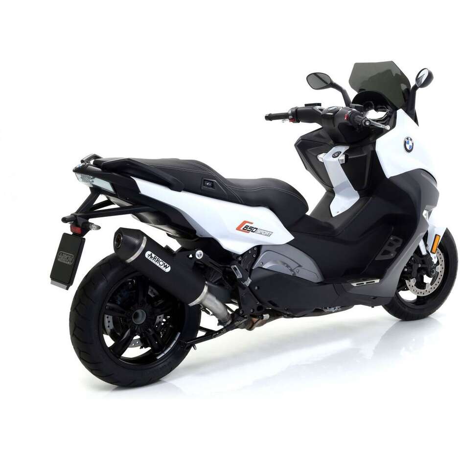 Arrow Race-Tech Dark Aluminum Exhaust with Carby End Cap for BMW C 650 Sport (16-20)