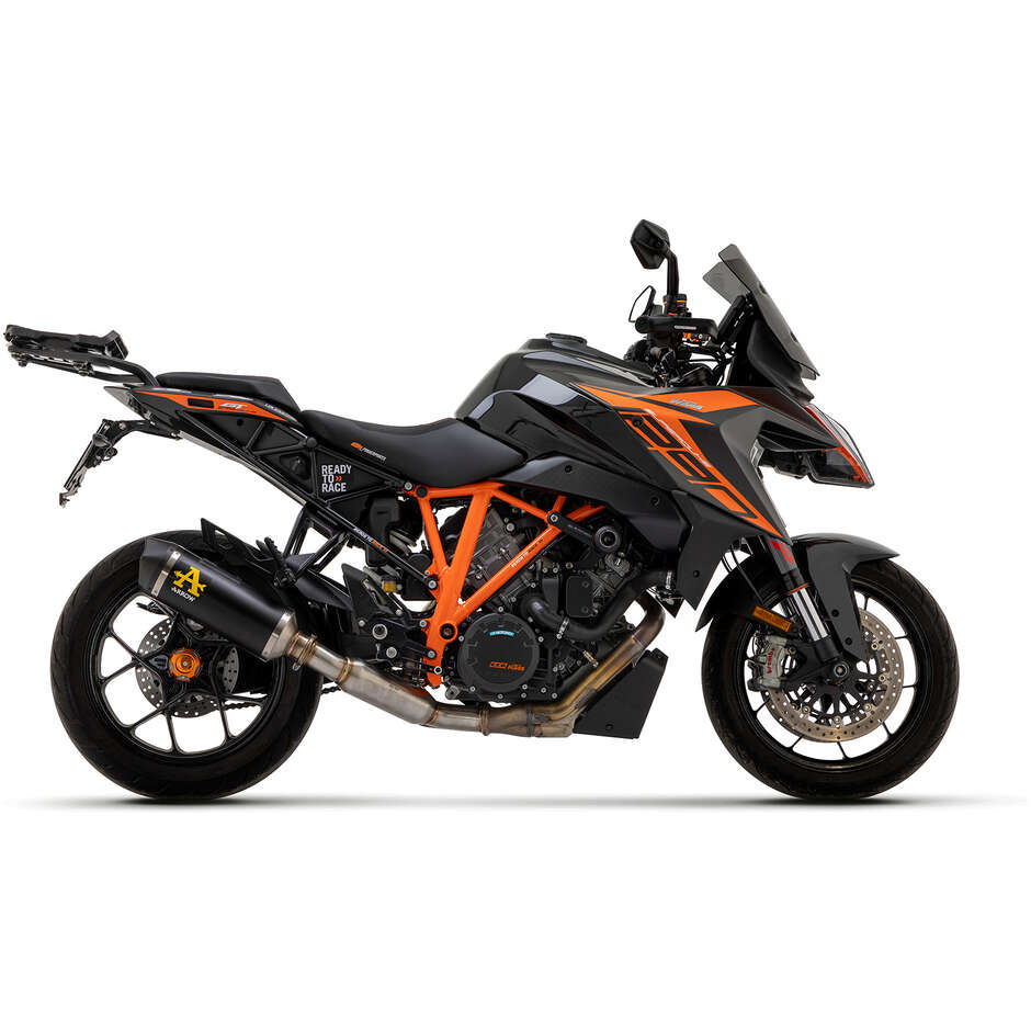 Arrow Race-Tech Dark Aluminum Exhaust with Carby End Cap for KTM 1290 SuperDuke R (14-19) / 1290 SuperDuke GT (17-24)