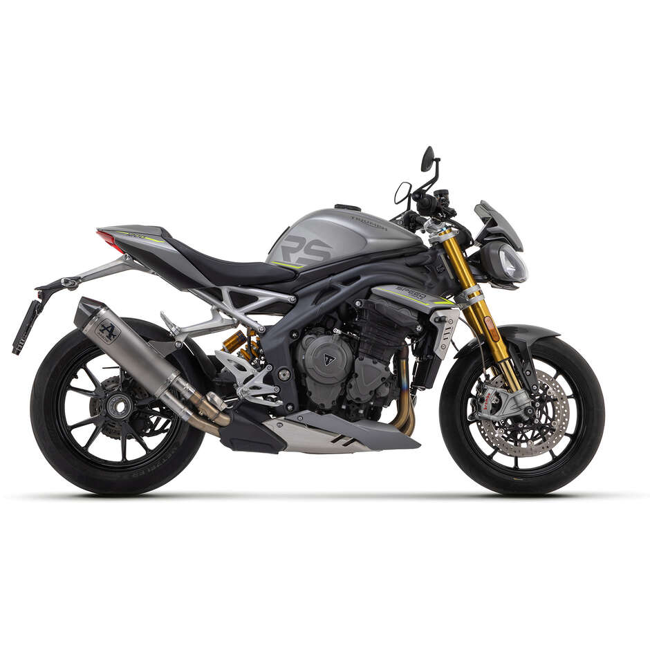 Arrow Race-Tech titanium exhaust with carby end cap for Triumph SPEED TRIPLE 1200 RS/RR (21-24)